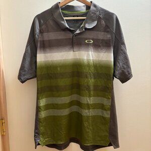Lime Green and Grey Oakley and John Deer Activewear Polo